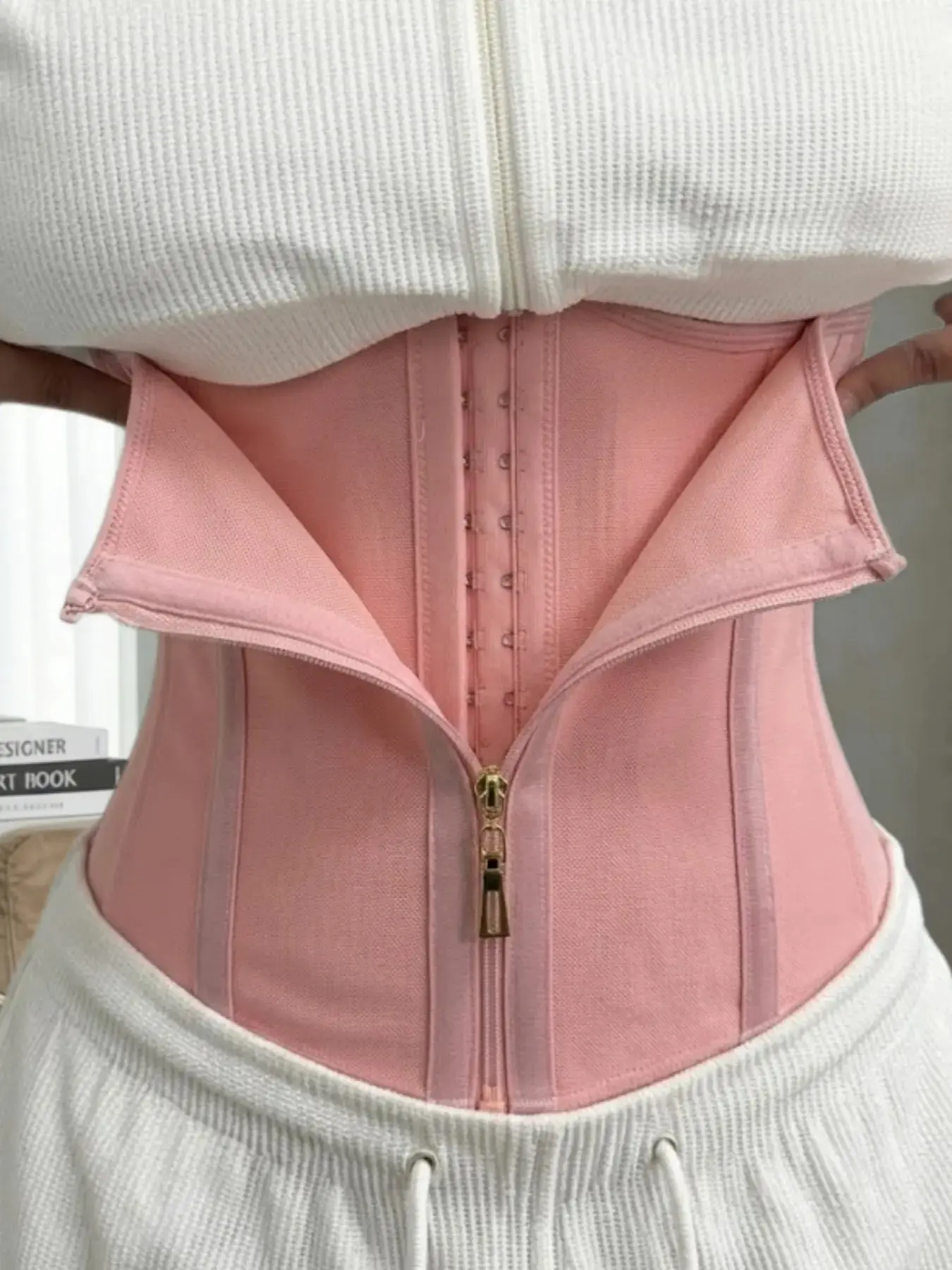 1PC Women's Waist Trainer with Adjustable Hook & Eye Closure, Classic Solid Color Fajas, High Waist Slim Girdle & Tummy Control Cincher, Soft, Comfortable, Sexy Corset Belt for Ladies, Shapewear, Ideal for Yoga, Gym Training & Daily Body Shaping