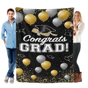 2026 Graduation Double-Sided Flannel Throw Blanket - Personalized, Decorative Text, Message, Lightweight Texture, Home Use Blanket for Siblings, Loved Ones, Father’s Day or Birthday Gifts, Personalized Blankets, Decorative Text Blankets
