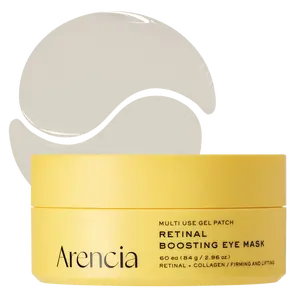 Retinal Boosting Eye Mask Patch – Depuffing Hydrogel Eye Masks with Retinal & Peptides for Under Eye Bags, Fine Lines & Smile Lines | 60 Patches (2.96 oz)