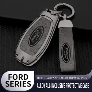 New Style Car Full Cover Smart Remote Key Case Shell Car Key Holder Car Key Protector Car Key Accessory for Ford Focus 3 4 St Mondeo Mk3 Mk4 Fiesta Fusion Kuga 2013-2017