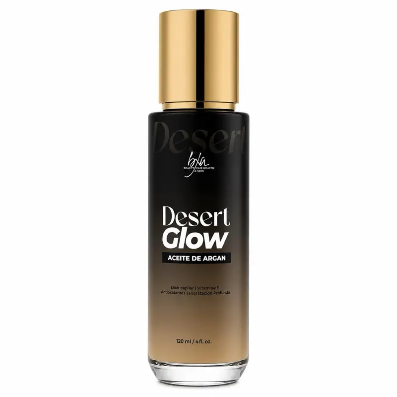 Pure Argan Oil for Hair – Desert Glow 100% Moroccan Elixir – Repairs Split Ends, Controls Frizz & Adds Shine – Heat Protection & Deep Hydration – 4oz / 120ml Non-Greasy Hair Serum