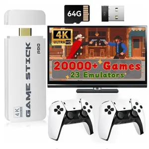 Christmas Gift for Classic Gaming Enthusiast (Him) - M15 Plus Vintage Game Controller, Classic Joystick with 4K HDMI, 23 Emulators, 20000+ Games & Plug & Play TV Console