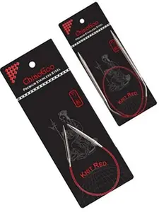 ChiaoGoo KNIT RED Stainless Steel Circular Knitting Needles | 16 Inch