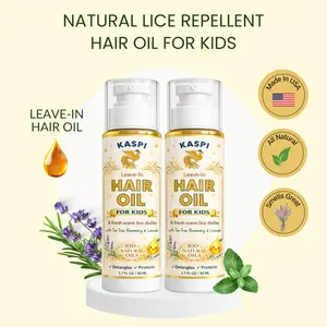 2-Pack Anti-Lice Leave-In Hair Oil For Kids 1.7oz - Prevent and Repel Lice Naturally, Non-Toxic and 100% Natural, Conditions and Detangles, Add Shine, Smells Great