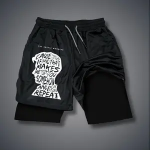 Arctic Monkeys Band Graphic Sports Shorts for Unisex, Double-Layer Athletic Shorts with Elastic Waistband, Comfortable Summer Wear