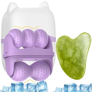 Ice Roller for Face,gua sha,Eyes,Women Gifts Idea,Therapeutic Cooling to Tighten pores Brighten Complexion and Reduce Wrinkles,Massager Under Eye Puffiness,Skincare Facial Case Therapy Comfort Purple guasha beauty,skincare tools,derma roller men bag,care