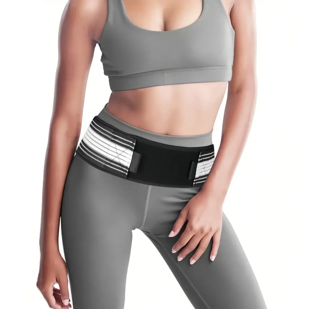 GETBED Sacroiliac SI Joint Belt for Sciatica Pain Relief -Hip & Pelvic Support Brace for Lower Back Leg Sacral Nerve Pain- Adjustable Anti Slip SI Belt for Women &Men, Chiropractor Approvedfor Gym, Yoga & Daily Wear