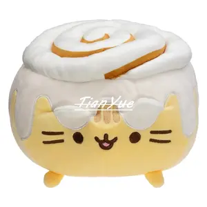Kawaii Custard Pudding Plushie Soft Toy Cute Room Decor for Teens
