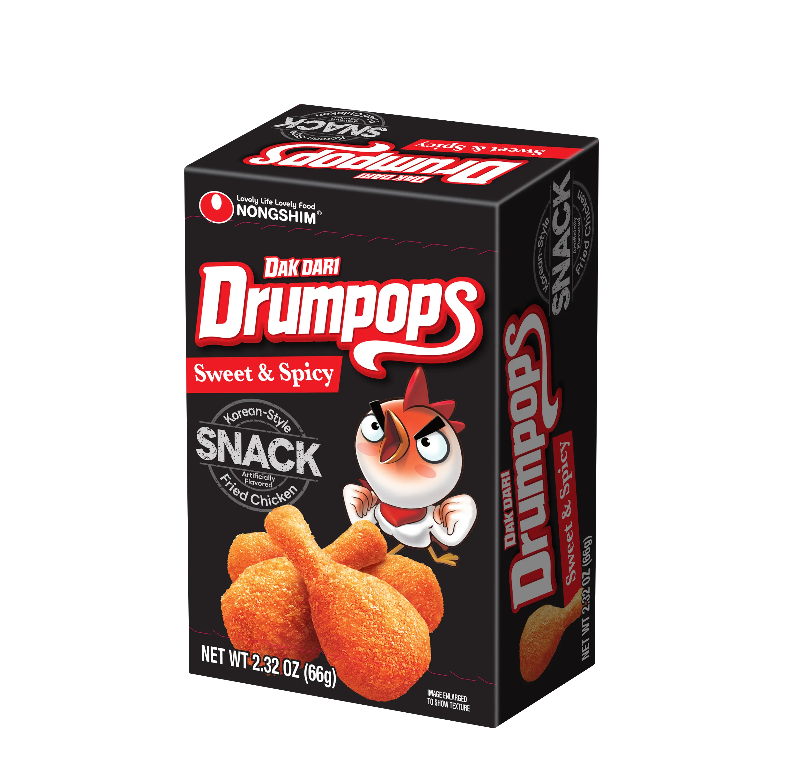 Sweet & Spicy Drumpops Dakdari Korean Fried Chicken Snack, Crispy Puffed Snack for On-The-Go Enjoyment Sweet & Spicy Drumpops Dakdari Korean Fried Chicken Snack, Crispy Puffed Snack for On-The-Go Enjoyment