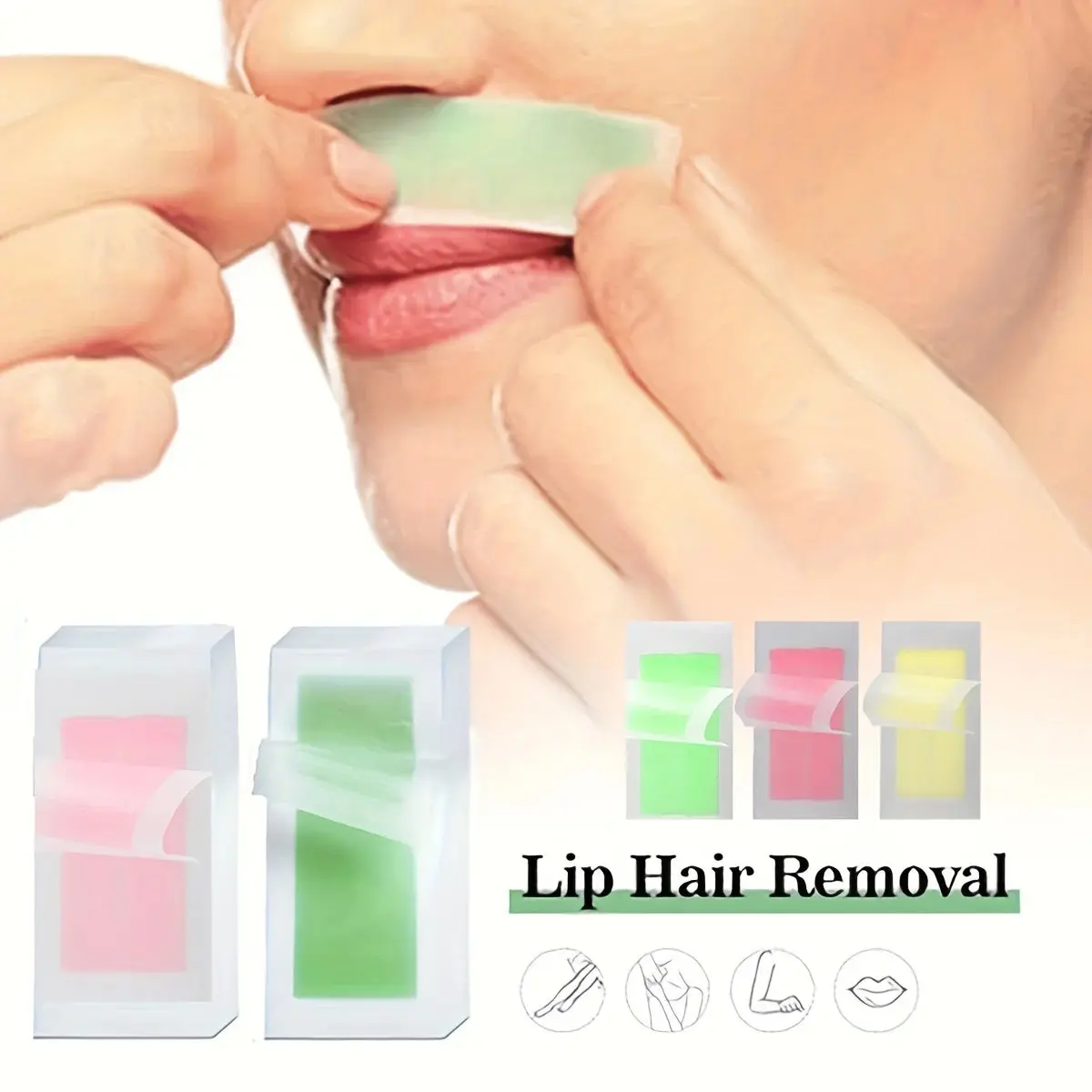 Double-Sided Cold Wax Hair Removal Strips (10/20 PCS) – Body, Legs & Face Depilation Kit