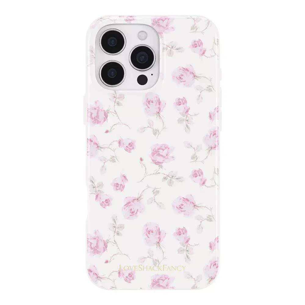 LoveShackFancy – Case-Mate Ribbon Rosa Flora iPhone 16 Pro Max Case with MagSafe Sterling Dusk LoveShackFancy – Case-Mate Ribbon Rosa Flora iPhone 16 Pro Max Case with MagSafe Sterling Dusk