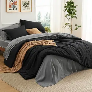 【Spring Glow Up】Bedsure Reversible Soft Comforter Set - 5 Pieces Ultra-Soft Boho Comforter Machine Washable with Sheets Pillowcases & Shams Fits Mattresses OEKO-TEX Certified for Safety