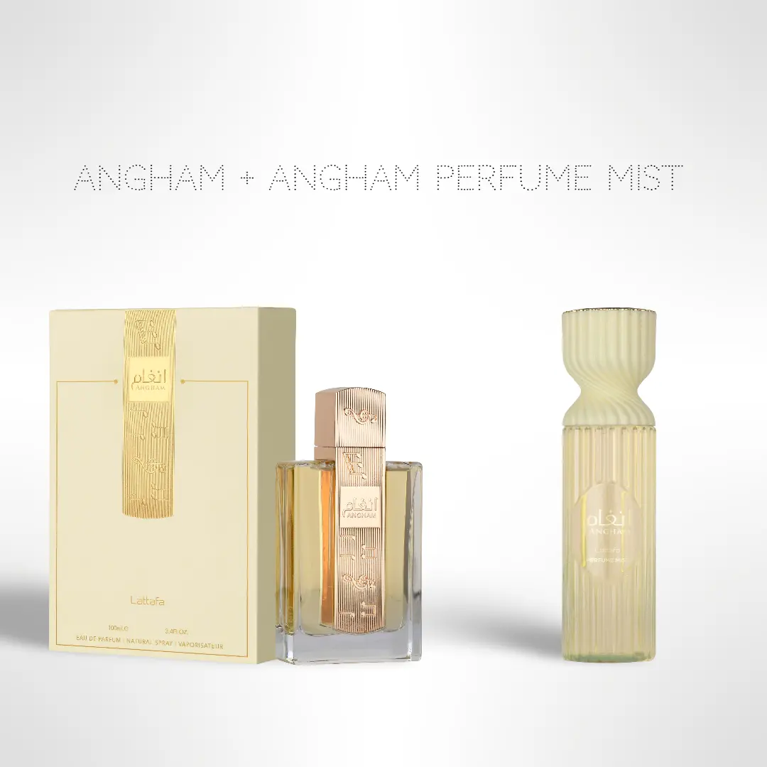 Love Island Bundle: Angham Eau de Parfum 100ml + Angham Perfume Mist 150ml – Long-Lasting Floral Oriental Duo
