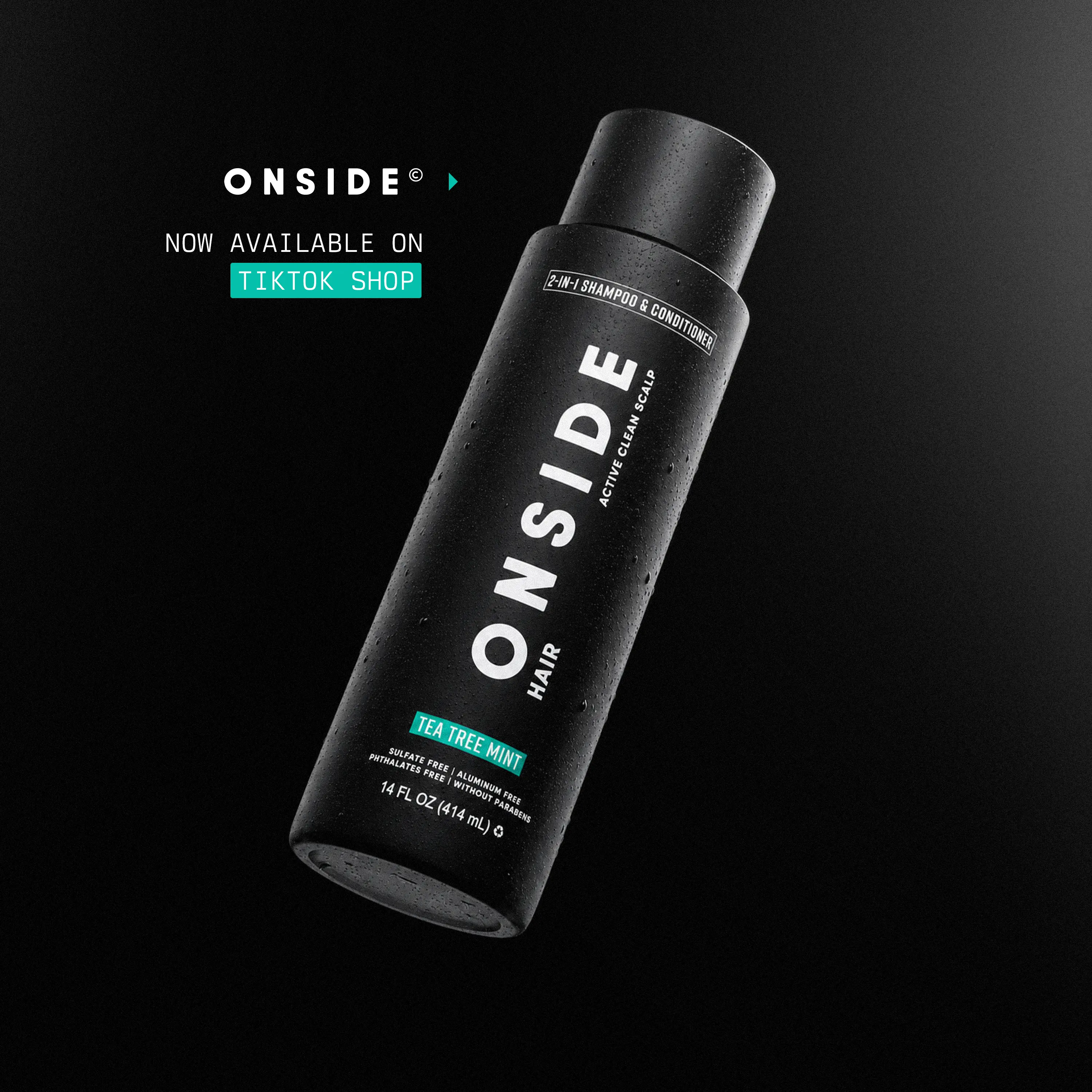 ONSIDE 2-in-1 Shampoo & Conditioner | Deep Cleans, Conditions & Strengthens in One Step | Removes Buildup, Boosts Volume & Repair | Sulfate-Free, High Performance | Performance Care for Athletes