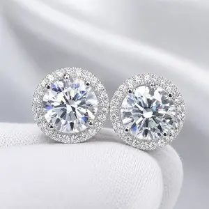 S925 Silver Cubic Zirconia Stud Earrings for Men & Women, Classic Fashion CZ Ear Jewelry, Unisex Gift for Birthday, Mother’s Day, Wedding & Daily Wear Ear Studs