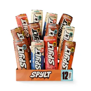 SPYLT High Protein Drink, Caffeinated Chocolate Milk | Workout Recovery & Energy Boost | Sugar Free, Lactose Free | Ready-to-Drink, 12-Pack Beverage - PACKAGING MAY VARY