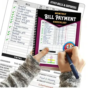 Fmothersdaygiftideas Bill PaymentTrackerNotebook,48 Mouth Money Saving Challenge, 4-Year Budget Planner, Binding CoversWithDaily Savings Tracker,Habit-Forming, Expense &DebtTracker, Money Management Notebook (10000 USD)