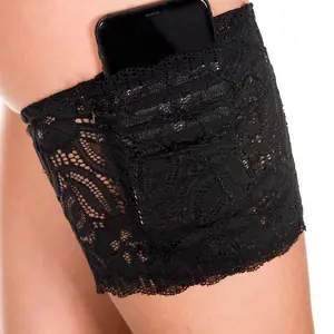 Lace garter with pocket,43004
