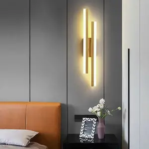 Long LED wall light fixture, suitable for indoor hallways, bedrooms, bedside background walls, living room sofas, and stairs. Dimmable, simple and stylish LED wall light for bedroom beds.