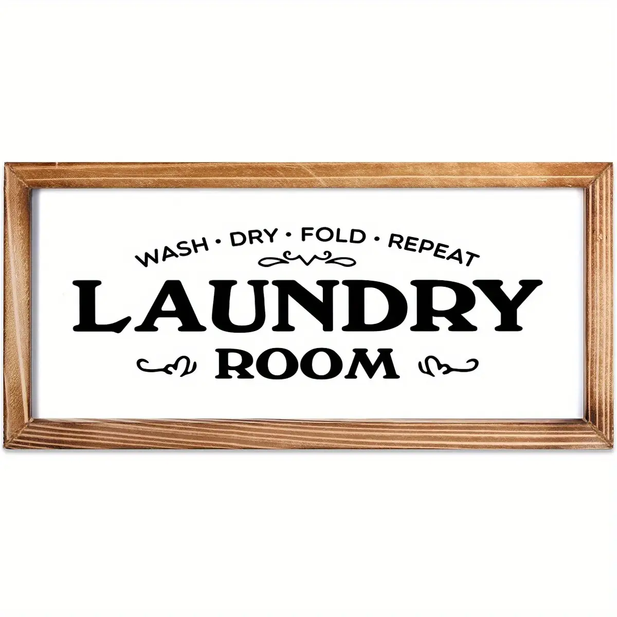 1pc laundry room wood Sign Farmhouse Wall Art Decoration for Bathroom Laundry Room, Wood Frame Painting Decoration, Festive Home Decoration, Housewarming Gifts Wooden