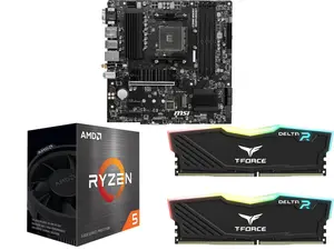 Motherboard CPU Memory Combo -  MSI B550M PRO-VDH WIFI Bundle with  AMD Ryzen 5 5500  and Team Group TF3D416G3200HC16FDC01