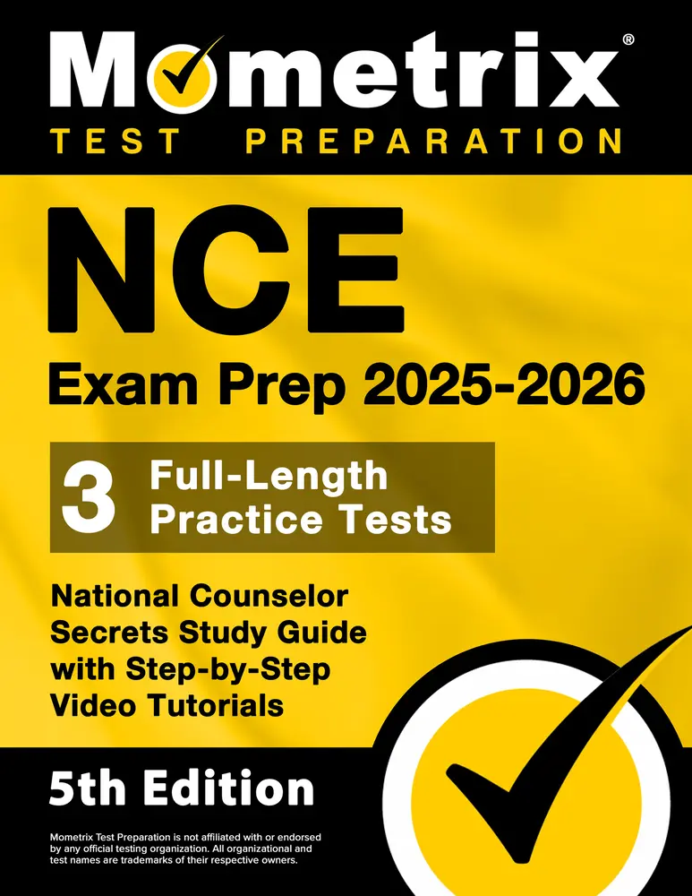 USED-NCE Exam Prep 2025-2026 - 3 Full-Length Practice Tests, National Counselor Secrets Study Guide with Step-by-Step Video Tutorials: [5th Edition] by Matthew Bowling (Paperback)