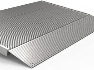 24 Inch TRANSITIONS Adjustable Door Threshold Ramps adjusts from 2.2" to 4.3" in height.