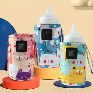 Special Baby Bottle Insulation Cover Heating Cartoon Warm Milk Heating Cover Constant Temperature Baby Bottle Cover Portable Universal Integrated