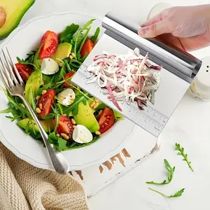 1pc Stainless Steel Scraper and Chopper, Large Flat Bottomed Spatula for Kitchen Use, Dough Cutter, Cake Smoother, Pizza Knife, Multi-Purpose Kitchen Tool