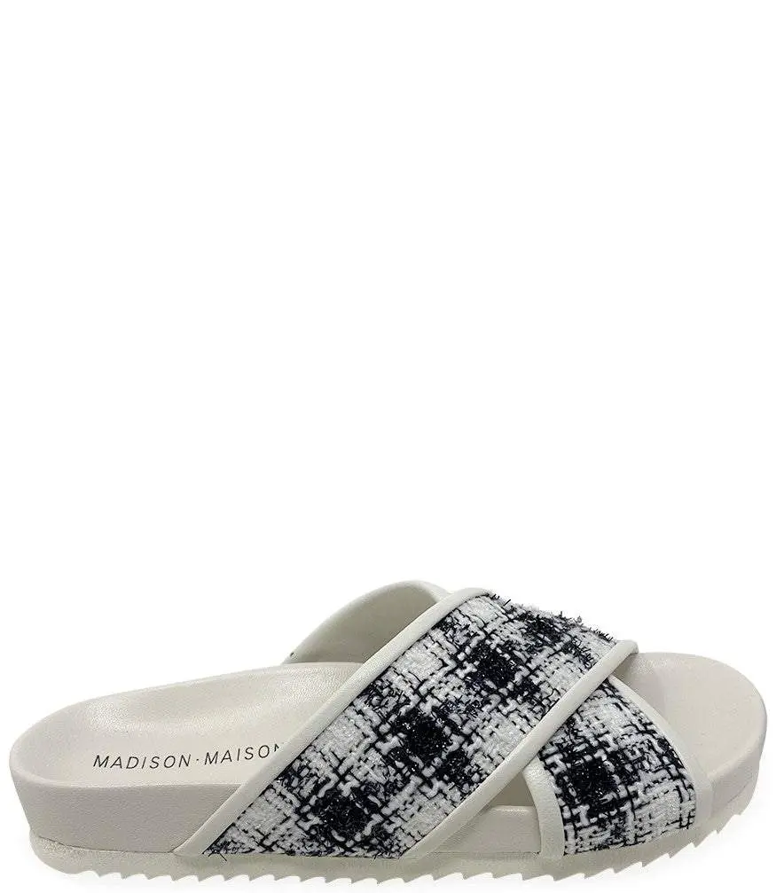 Madison Maison White Cross Sandal