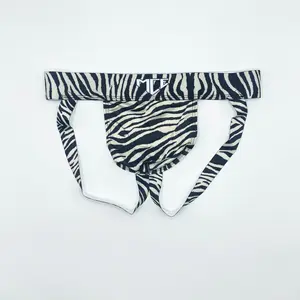Zebra MCE Jock Strap - Y2K Style Zebra Stripe Soft Stretch Waistband Breathable Fabric