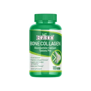 EGUOO Bone Collagen Glucosamine Calcium Tablets Pro 180 Tablets - Supports Joint Comfort and Flexibility