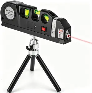 Laser Level Tool Multifunction Kit (including Standard Cross-Line Laser Level, 8 ft/2.5 m Metric Measuring Ruler, and Tripod Stand), Suitable for Wall-Mounted Cabinet Installation and Tile Wall Construction.#SummerWins#DealsForYouDays#father's day gift