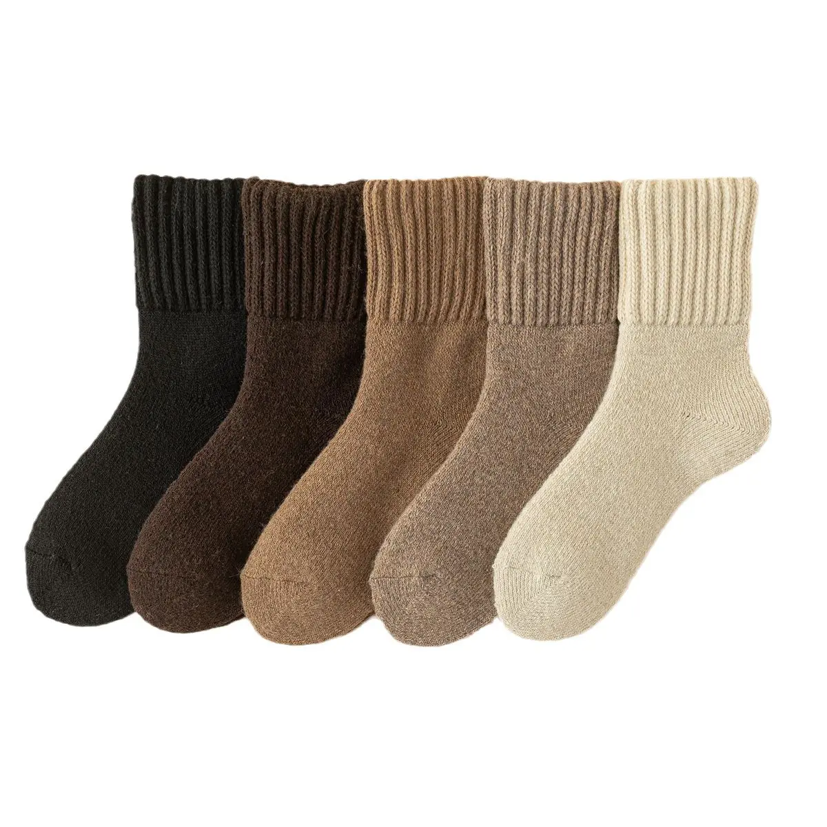 Women's Cozy Crew Socks 5 Pairs, Soft Warm Mid-Calf Socks in 5 Colors, Lightweight Moisture Wicking Socks for Fall Winter, Daily Wear, Walking & Casual Outfits