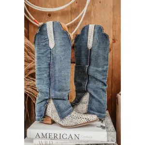DINGO SHABBY DENIM PYTHON BOOT