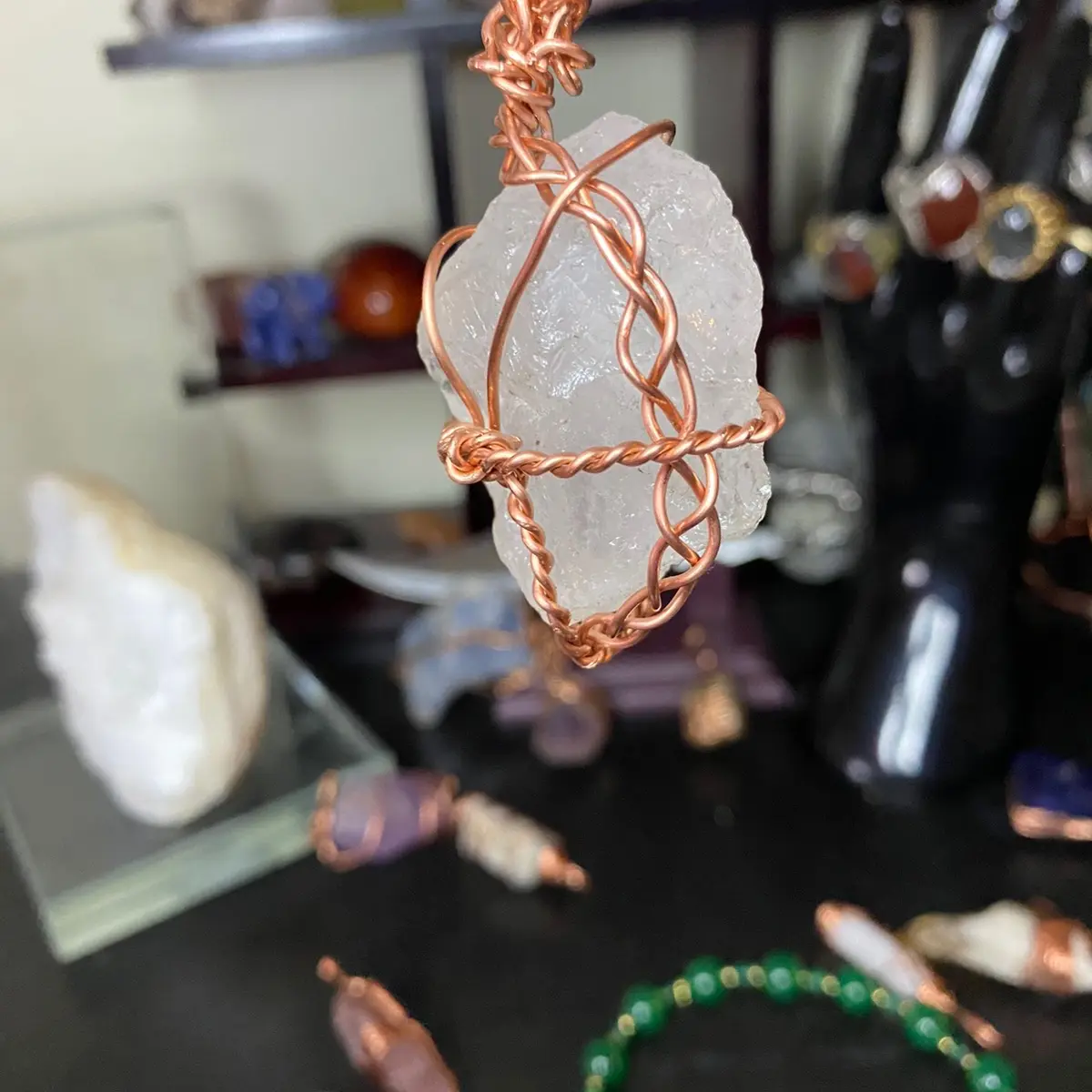 XLarge Raw Quartz Crystal Necklace