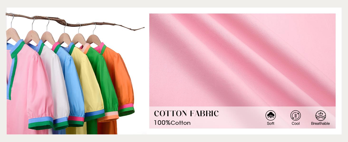 Tankaneo Women's Puff Sleeve  Blouse Tops Summer Dressy Casual V-Neck Shirts Color Block Loose Fit Tees