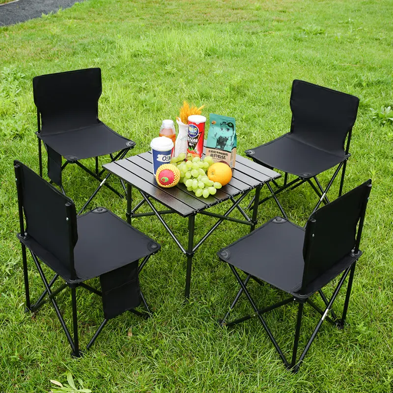 Folding Table Portable Aluminum Alloy Folding Table Writing Desk Office Study Table Bedroom Terrace Beach Picnic Barbecue Table