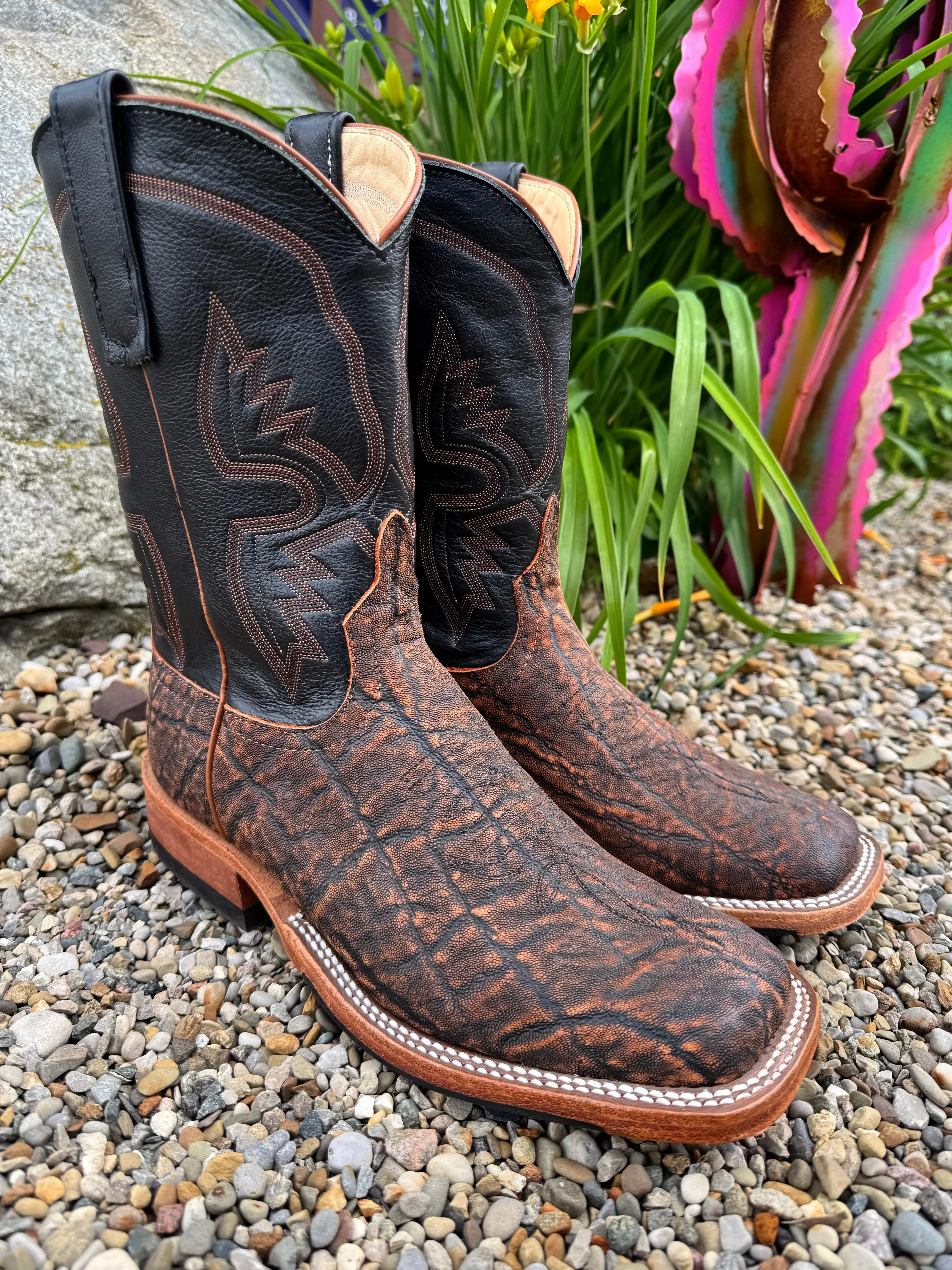 Anderson Bean Rust Safari Elephant Cowboy Boots 332205
