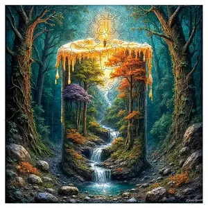 Candlelit Scenery Wooden Jigsaw Puzzle For Adults, High Difficulty Toys Puzzle, Wooden Puzzles, Concentration Training For Adults, Hallowee Christma Birthday Holiday Gifts, Home Decor