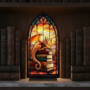 Andarna Fourth Wing Book Nook & Suncatcher Candle Holder, Fantasy Dragon Decor, Cozy Reading Nook Light, Bookish Gift for Readers (No Candle)