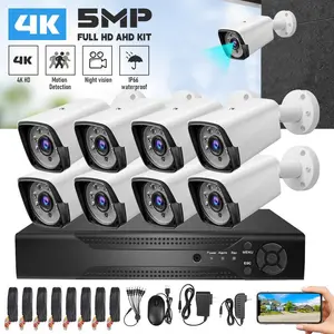 8CH 1080P Home Security Camera System with 8 Pcs 2MP Full HD Cameras, 1TB HDD DVR Recorder, Plug-and-Play Cable, Splitter, Night Vision, Motion Detection, App Control for Indoor-Outdoor Video Surveillance outdoorfun