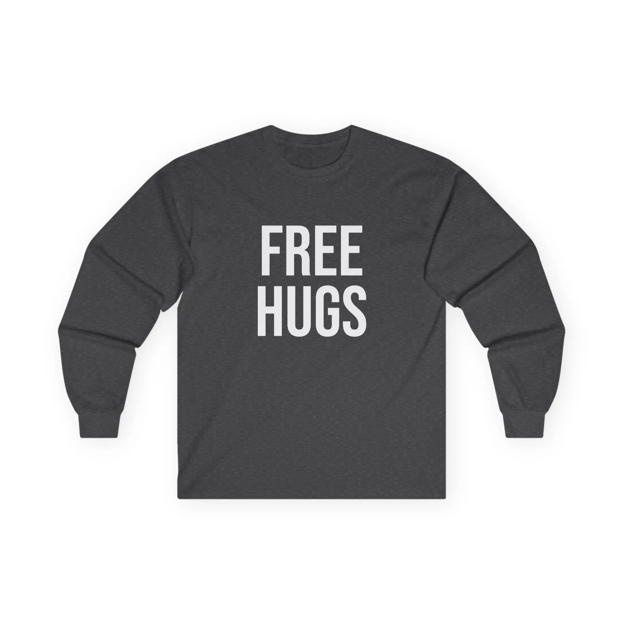 FREE HUGS | HELLO SOUL Long Sleeve Tee Typography Shirt