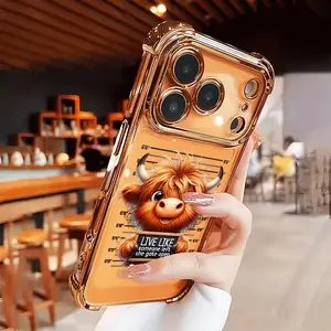 Highland Cow Live Like Print Phone Case for iPhone 17 Air 16 15 14 13 12 11 Pro Max Plus Soft Silicone Shockproof 2D Printing Mother's Day Gift