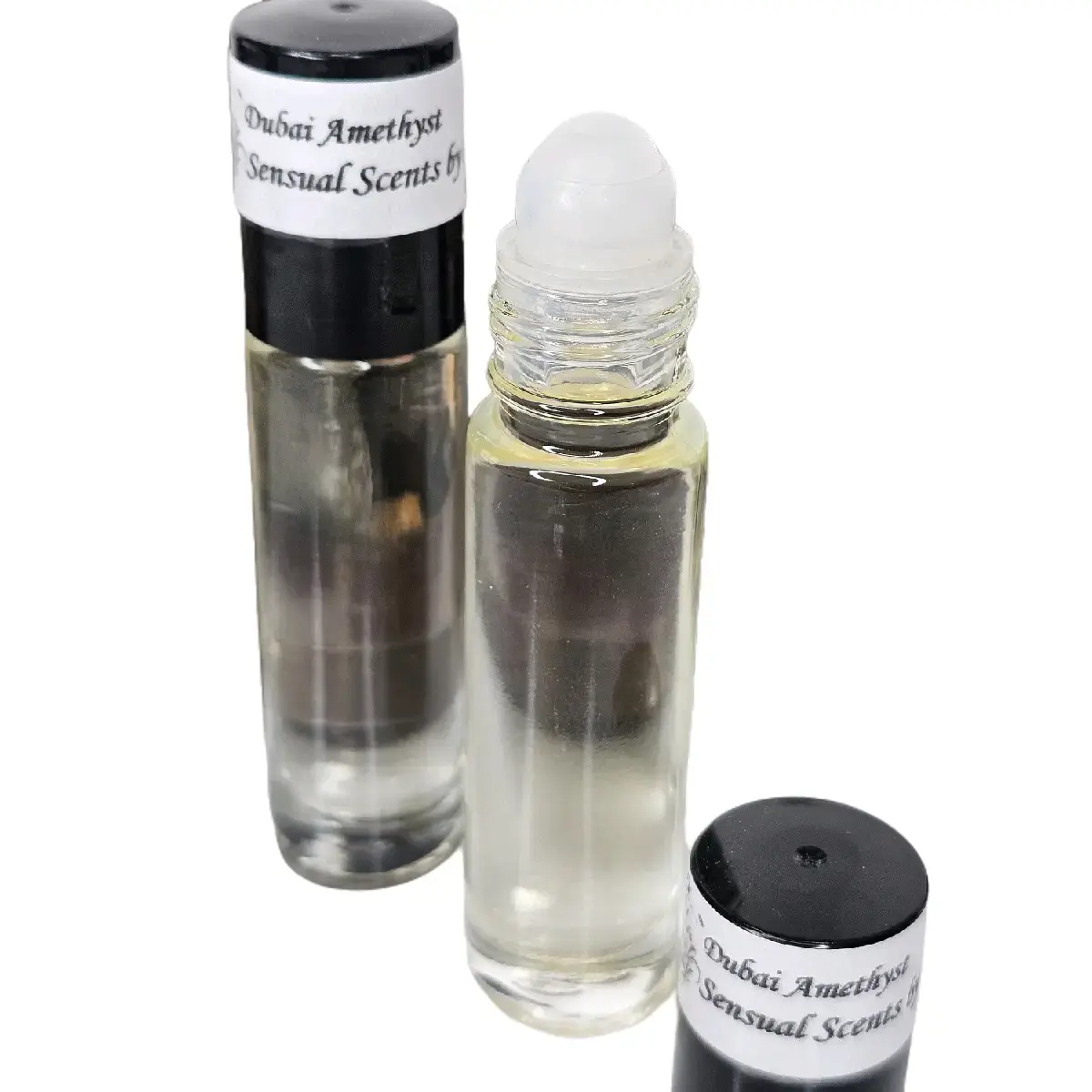 Dubai Amethyst Men's Fragrance Roll-On Body Oil - Floral Blend with Patchouli, Amber, Vanilla, Body Care Cosmetic Single Item