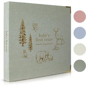 Keepsake Baby Memory Book for Boys and Girls – Timeless First 5 Year Baby Book – Neutral Journal Scrapbook or Photo Album - Record a Milestone for Every Event from Birth to Age 5