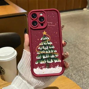 Christmas Tree Phone Case for iPhone Samsung 17Pro Max Air 16 15Plus 14 13 12 11 XR XS Galaxy S25 S24 S23 S22 A71 A56 A55 A54 A53 A52 cases,Victorian Christmas Case, Snowman Lover Gift, Winter Phone Case, Stocking Stuffer,WN04