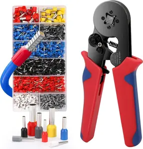 Crimping Pliers: Ferrule Crimping Tool With 1200PCS 0.25-10mm² Terminals Set for Ferrule AWG 23-7 Wire End Ferrule Connectors Can Be Used for Equipment Wiring Project, and So On