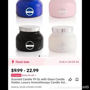 Anthropologie Scented Candle 19 oz with Glass Candle Holder - Flash Sale $9.99 - 22.99 - Decorative Candle for Home - Ornaments