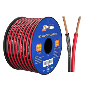 Speaker Wire 14 Gauge 50FT 2 Conductors Red Black Cable Hookup LED Lighting Strips Electrical Wire Extension Cord 14/2 Gauge Wire Copper Clad Aluminum 12V/24V DC Cable Flexible Extension Cord